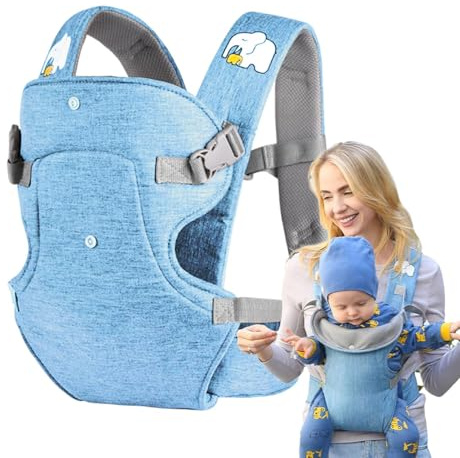 Kustimantu Ergonomisch, für Kleinkinder mit Hüftsitz für 9-24 Monate, verstellbar, leicht, mit atmungsaktiver Hüftstütze für Aktivitäten und Einkaufen
