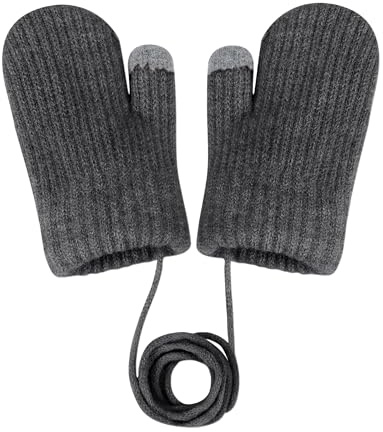 Becellen Bebé Guantes con Cuerda, Invierno Protección Fría Manoplas Punto Gruesos Colorful Cálidos Guantes Bebé Forro Polar Elásticas Manoplas para 0-3 Años Niños Niñas