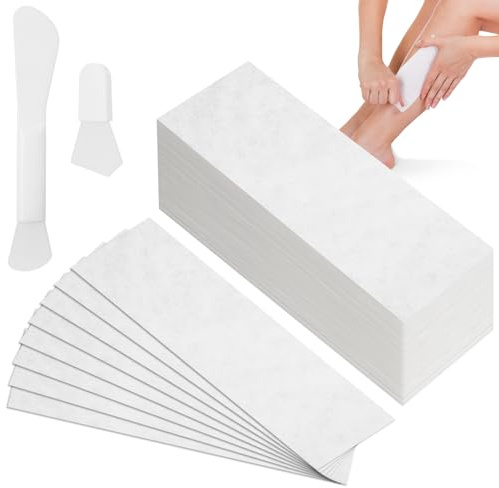 100pcs Wax Strips 20 X 7cm Non-Woven with 2 Silicone Applicators