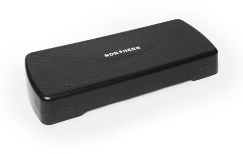 NORTHERN Fitness Aerobic Stepper 2-Levels, Exercise Adjustable Step Platform, Strength Training, Yoga, Cardio Workout, Tone Muscles, Non-Slip Multi Step Up Board for Home Gym