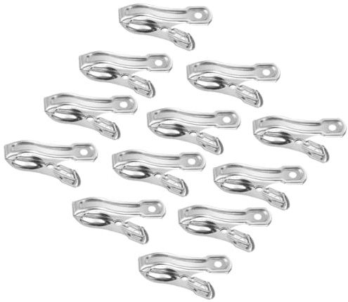 Hohopeti Pinzas para Invernadero de Acero Inoxidable Antiviento, 20 Unidades, Clips Metálicos para Jardín y Fijación de Redes, Sujetadores Resistentes para Plantas en Exterior y Protección
