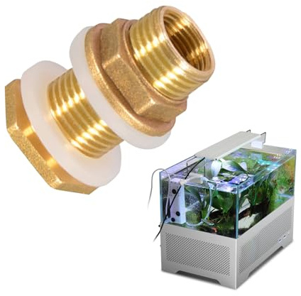 Conector de tanque de latón, conector de tanque de agua de latón macizo, conector de junta de agua de tuerca de tubería roscada