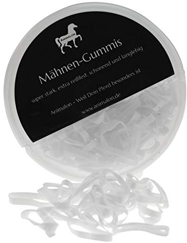 Animalon - Elastici per criniera in silicone, per acconciature di cavalli, delicati e anti-strappo