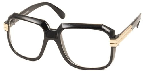 Kiss RAPPER Lunettes de Vue Homme Femme – Monture Oversize avec Détails Métalliques – Verres Transparents Anti-Reflets avec Protection UV – Look Chic & Urbain pour Travail & Quotidien