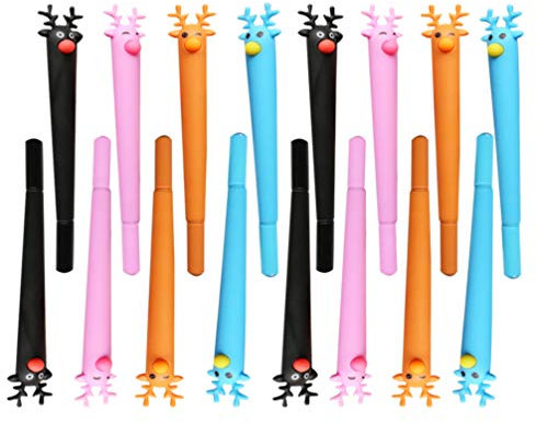 Toyvian Gelschreiber, weihnachtliches Hirsch-Design, Tier-Kugelschreiber, niedliches Schreibwaren- 24Pcs Picture 4