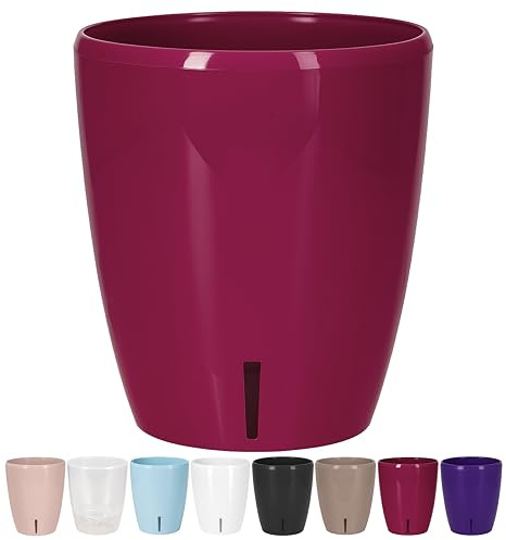 Santino ORCHIDEA Pot à Orchidée à Arrosage Automatique avec Système de Dèche et Indicateur de Niveau d'eau (Diamètre 15 cm, 2 L, Mauve)