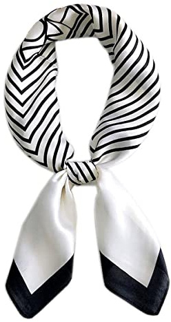 CCAIPU Silk Scarf for Women, Elegant Lightweight Silk Feeling Neck Scarf Squares Hair Bandanas Scarves for Ladies 70 x 70cm