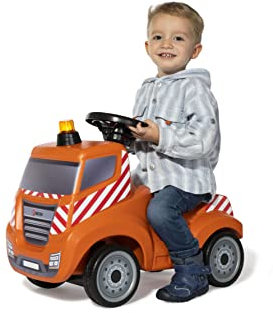 Ferbedo Babyrutscher Truck Service (Rutschfahrzeug für Kinder von 1,5 - 4 Jahre, Babyrutscher mit Service-Design, mit Blinklicht + Sirene, Kinderfahrzeug mit Flüsterlaufreifen) 171231