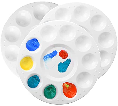 Mischpalette, Malpalette Zur Aufbewahrung Mischtabletten zum Malen von Farbtönen, Universalpalette für DIY Kunst Malerei (3 PCS)