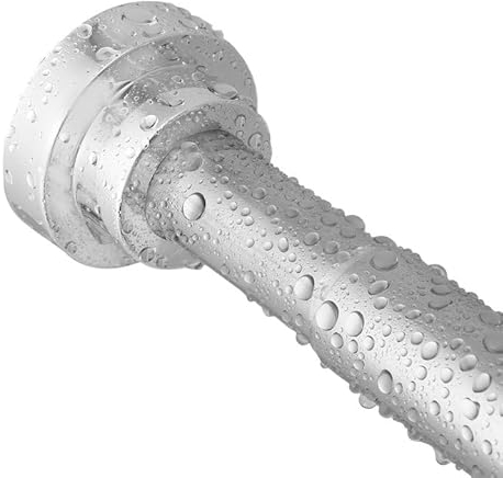 Teleskopstange Silber, 75-249CM Edelstahl Duschstange Ohne Bohren, Ø25mm Verstellbar Duschvorhangstange auch für Duschvorhang, Trennwand, Badezimmer