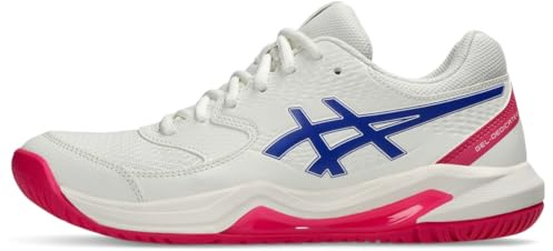 Asics Women's Gel-Dedicate 8 Tennis Shoes, Cream/Dark Cobalt, 7 UK