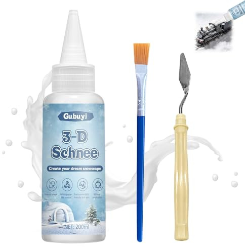 Gubuyi 200ml Nieve Artificial Decoracion, Decoración Escena Nieve Falsa, Pasta Decorativa para Manualidades, Nieve Cristalina para Adornos y Manualidades, para Adornos y Manualidades