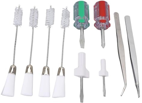 Phefop Kit de Limpieza para Máquina de Coser, Herramientas de Plástico de Acero Inoxidable, Eliminación de Pelusa para Descosedor, Teclado de Computadora y Limpieza de Espacios Estrechos