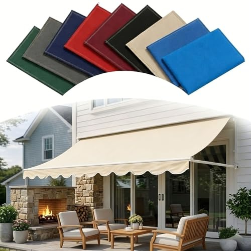 Telo Di Ricambio Per Tende Da Sole Per Esterno, 200 300 350 400 500cm Tessuto Pesante 280g Impermeabile E Resistente Ai UV, Copertura Di Ricambio Per Balcone Senza Telaio