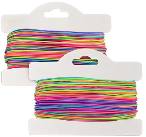 TOAOB - Hilo elástico de 50 metros, cuerda de perlas de colores, 1 mm, para pulseras, fabricación de joyas, manualidades, pulseras