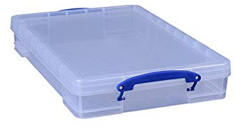 Really Useful Box Lot de 6 boîtes de 10 l - 520 x 340 x 85 mm - Pour papier A3 - Transparent