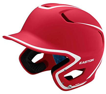 Easton Batting Helmet Two-Tone Z5 2.0 Baseball Schlaghelm Senior Matt Rot/Weiß, 1/8-7 1/2