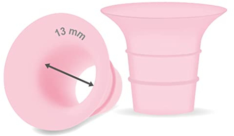 Maymom insert de téterelle 13 mm rose compatible avec Elvie simple/double électrique et Elvie Stride cup 24 mm, compatible avec téterelle Medela PersonalFit Flex