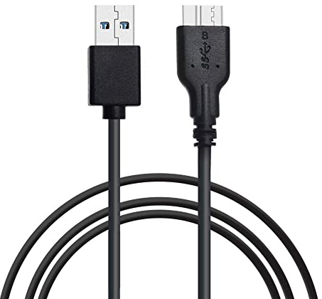 KUYIA USB 3.0-Kabel, 3FT USB A-Stecker zu Micro B Datenkabel, 5 Gbit/s Hochgeschwindigkeits-Datenübertragung Sync Cable Kompatibel mit Toshiba Canvio, My Passport Externe Festplatten