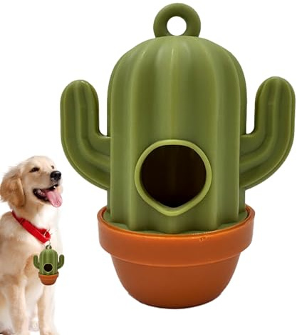 Hemousy Dispenser per Sacchetti della Spazzatura, Dispenser per Sacchetti per Cacca di Cane | Contenitore per Sacchetti per Cacca Forma di Cactus,Portasacchetto per Cacca di Cane da Esterno