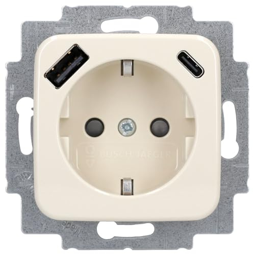Busch-Jaeger 20 EUCB2USBAC-212 SCHUKO® USB-Steckdose, A/C Busch-Duro 2000® SI, weiß (2CKA002011A6295)