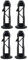 Scharnierstifte für Mülltonnendeckel,4 PCS Befestigungen für Mülltonnendeckel Schwarze Schlösser für Mülltonnen Wheelie Bin Lid Hinge Pins für 50L/80L/100L/120L/240L Mülleimer