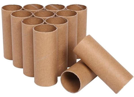 RadianceBiz 10 Tubos de cartón para Manualidades, Ideales para Envolver Regalos. Resistentes, Rollos de Papel de Cocina para proyectos, 10cm