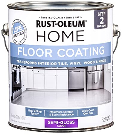 Rust-Oleum 358584 Floor Coating Top Coat Semi-Gloss Clear Gal