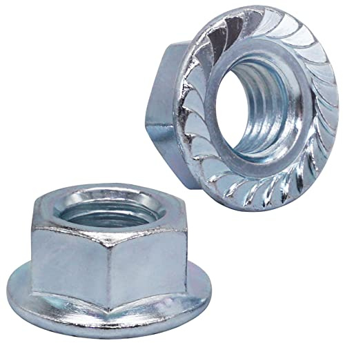 SKIR'CO (10 pièces) Écrous hexagonaux M12, écrou hexagonal à bride dentelée, écrous hexagonaux à embase, contre-écrous