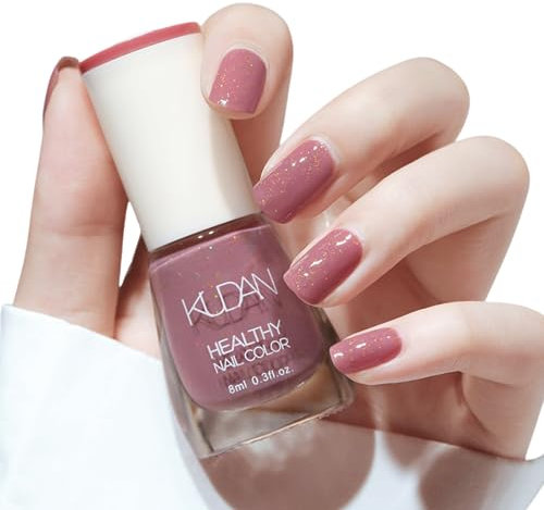 B ruhig Pink Nail Varnish - Quick Dry Glitter Polish, Fast Drying Long Lasting Formula - Perfect for DIY Nail Art