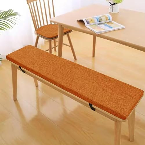 Coussin de banc de jardin orange - 180 x 60 x 5 cm - Confortable - Pour meubles d'extérieur - Parfait pour les bancs de jardin et balançoires hollywoodiennes - Résistant aux intempéries - Design