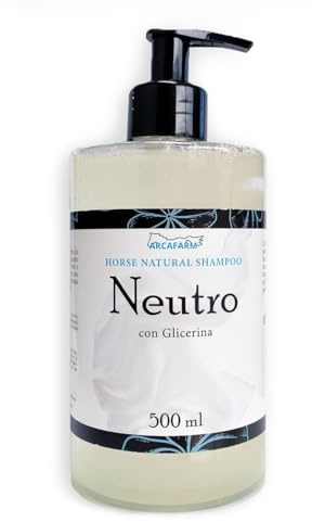Shampoo Naturale per Cavalli Neutro con Glicerina Arcafarm 500ml - Idratante e Nutriente per Uso Frequente, per Coda, Criniera e tutti i tipi di Manto - Made in Italy