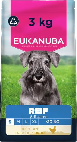 Eukanuba, alimento seco para Perros con Pollo Fresco para Razas pequeñas - Alimento seco Premium para Perros Maturos, 3 kg