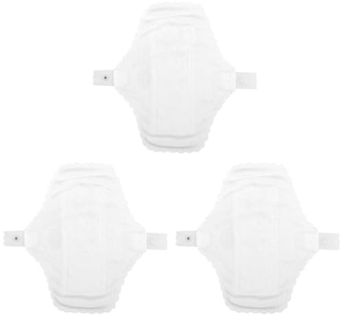 Ciieeo Toallas Sanitarias Reutilizables Alas Broches Absorbentes Transpirables de Algodón Orgánico 3 Unidades 18 Cm para Cuidado Femenino Diario y Postparto
