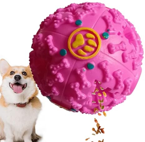 Giocattolo per cani Wiggle Ball,Palla per risatine per cani,Palline da masticare per alimenti | Giocattoli interattivi da masticare per alimenti, palline creative ad alimentazione lenta con suono di r
