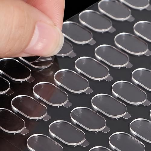 Geukmun Double-Sided Adhesive Dots Clear Removable Sticky Tack Dots with Pull-Tab for Posters, Photos, Walls, Crafts, Balloons and Classroom Decor, 480 Pcs