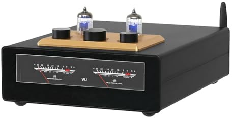 NONDK D325J PRO HIFI TPA3255 Rörförstärkare med VU-Mätare 300W+ 300W Effektförstärkare Audiophile-Grade Bluetooth 6J1 Vakuumrör