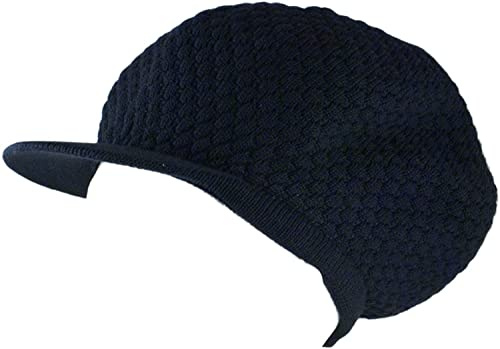 CRAZY LIZARD Rasta Dreadlock Hat in Plain Colors. Bob Marley Mens Hats. Dreadlock Tam Accessories Beanie hat. Jamaican tam Hats for Men and Women. (Navy)