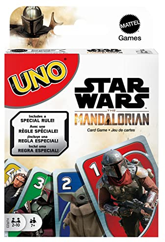 Mattel Games HJR23 - UNO Star Wars The Mandalorian Edition, Kartenspiel, Geschenk für Fans, Erwachsene oder Familien Spielabend, deutsche Version, ab 7 Jahren