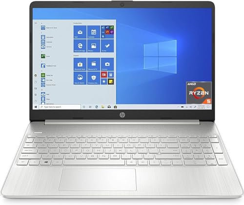 HP Ordenador portátil AMD Ryzen 5 5625U, 8 GB RAM, 512 GB SSD, Radeon gráfica, Windows 11 Home, 15,6 FHD, cámara 720p