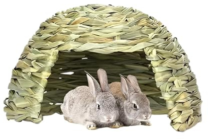 Haustier-Strohhaus – Häschen-Strohhaus, Kaninchen Spielen Versteckbett | Mehrzweck-Schlafbett, Faltbar, Grasversteck, Haustier-sicherer Ruheraum, Heubett, Spielhaus Für Chinchillas, Hamster
