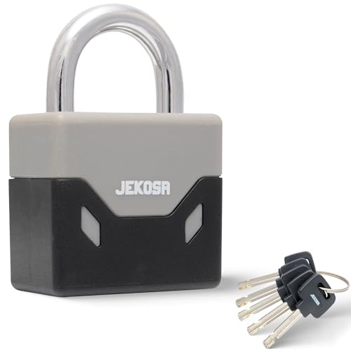 Jekosa® PDP55 Weatherproof Padlock with 5 Keys – Anti-Corrosion Polyamide Shell, Precision K7 Cylinder | Outdoor Lock for Gate, Shed, Fence & Storage