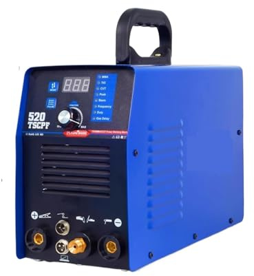 Saldatrice, Taglierina al plasma 4 in 1 Saldatrice 520TSCPF Saldatrice a punti DC Inverter TIG MMA IGBT Pulse CNC Macchina da taglio al plasma for metalli per principianti e saldatori professionisti
