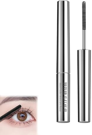 Ironeye Mascara,Iron Eye Mascara,Mascara für Altere Frauen,3D Curling Eyelash Iron,Wimperntusche Wasserfest Mascaras Schwarz,Bristle Free Metal Eyelash Brush,Natürliche, Verlängernde und Pflegende