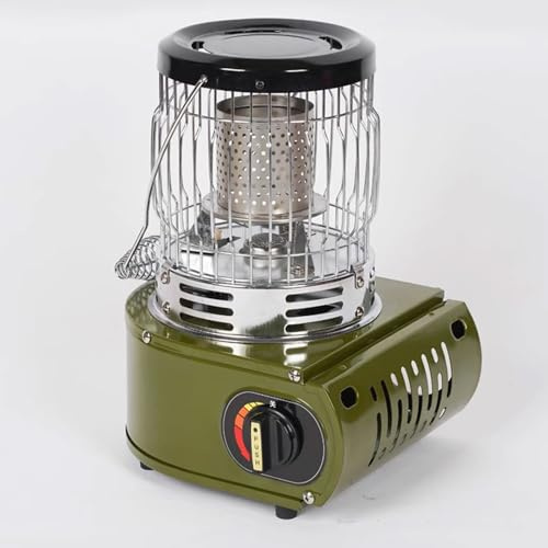 Calentador de patio de 2000 W de potencia ajustable de acero inoxidable para interiores y exteriores con asa de transporte