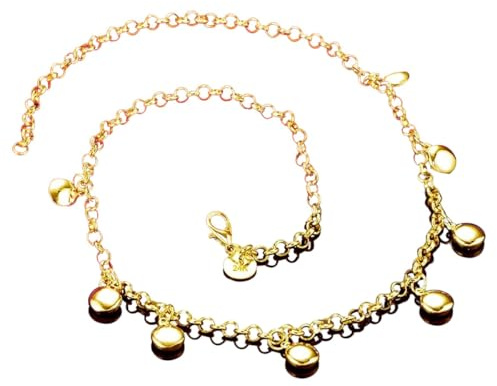 Collier en chaîne de haricots ronds en or Sterling 18 carats pour femmes, bijoux à la mode de mariage