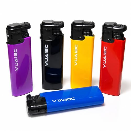 Torjet Cigar Wind Proof Jet Flame Electronic Lighter - 5 & 25 Lighters in 5 Colors by VUAIBC (5)