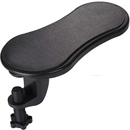 Yizhet Arm Handgelenkauflage 180°Verstellbare Armauflage Schreibtisch Extende, Ergonomisch Computer Armlehne, Armauflage Schreibtisch Einstellbar für Büro und Spiele (Schwarz)
