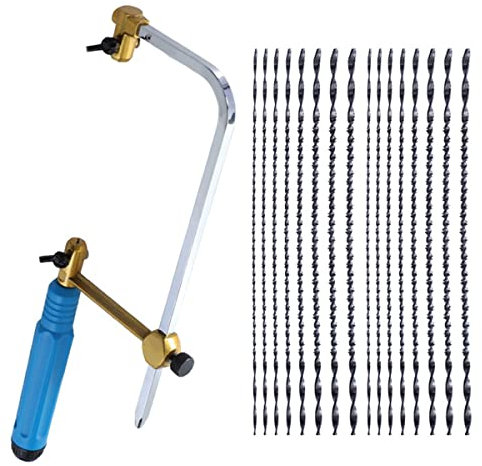 Scie à Chantourner Forgeage de l'acier Haute Dureté Poignée Antidérapante Scie à Chantourner Manuelle pour Bois Franc Feuille Acrylique Plastique