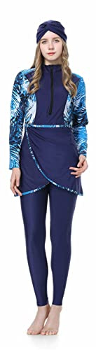 WOWDECOR Muslim Swimming Costume for Women Islamic Modest Swimwear with Hijab 3 Piece Long Sleeve Burkinis